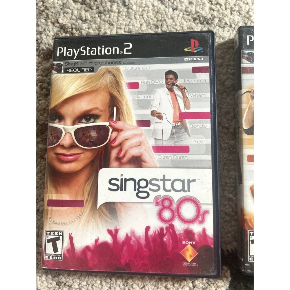 Lot Of 3 Sing Star Games (PS2) Rocks! 80’s & Amped- Complete & Tested!